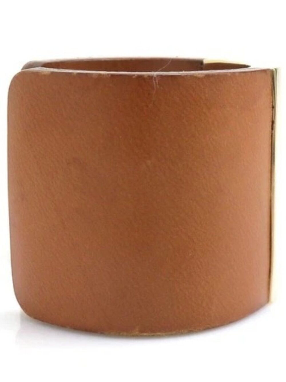 Auth FENDI Bangle Bracelet Brown/Gold Leather/Metal - e61919j - Picture 2 of 12